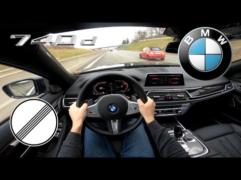2020 BMW 740d xDrive | Test Drive on German no limit Autobahn
