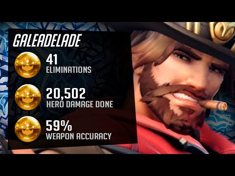 Gale Insane McCree (Cole Cassidy)! 41 elims! 59% AIM! [ Overwatch Season 30 Top 500 ]