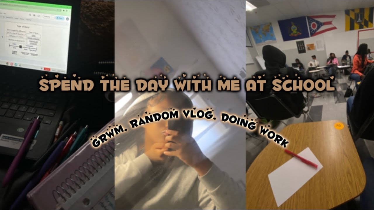 SPEND THE DAY WITH ME AS A HIGHSHOOL STUDENT | grwm, random vlog, + doing work |