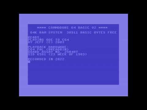 Ode to C64 - Jeff - Recorded on real C64 with a 6581 SID.