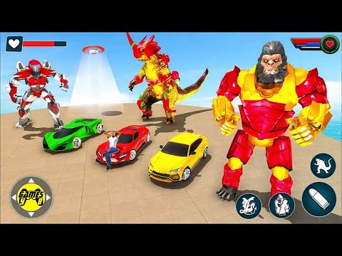 Robot Multiple Transform Game 2021: Godzilla KingKong Car Robot UFO Transform - Android Gameplay