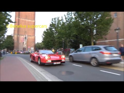 Italian cars leaving car event CCFP 2021 italian day