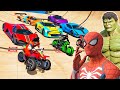 VÁRIOS DESAFIOS DE MOTOS CARROS JETSKI Com HOMEM ARANHA E SUPER HERÓIS GTA V IR GAMES