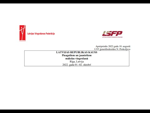Latvijas Republikas kauss mākslas vingrošanā 02.10.2022. 5. plūsma junioru sporta klase