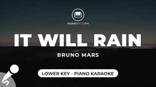 Download lagu It Will Rain - Bruno Mars (Lower Key - Piano Karaoke) mp3