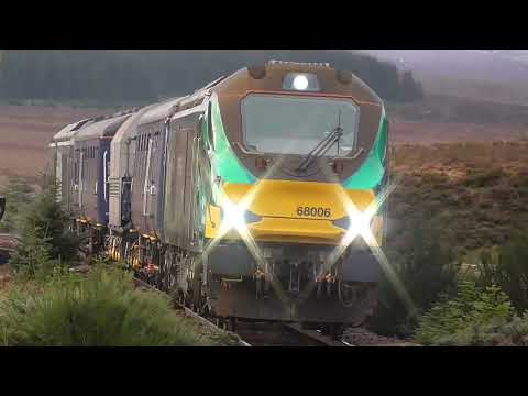 RARE SIGHTING OF NUCLEAR FLASK TRAIN WITH ARMED GUARD SLOWLY THUNDERS THROUGH ALTNABREAC ☢😳🚝🚞🚧🌀🎧☢