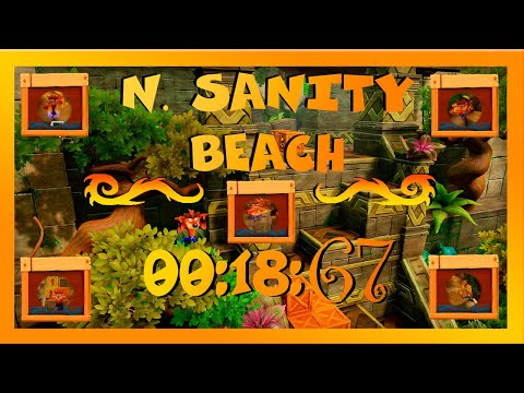 N. Sanity Beach Time Trial in 18s 670ms (Former World Record) | Crash N. Sane Trilogy