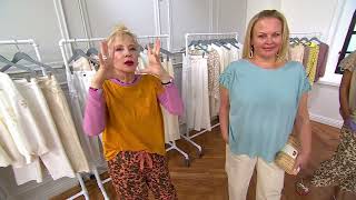 LOGO by Lori Goldstein 100% Cotton Braided Sleeve Top on QVC