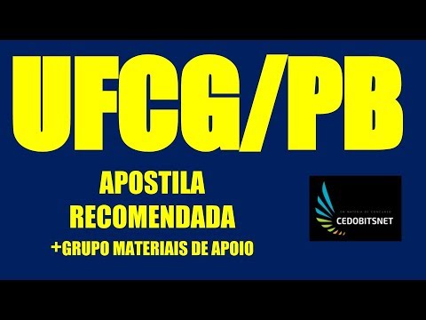 CONCURSO UFCG PB APOSTILA CONCURSO PÚBLICO UNIVERSIDADE FEDERAL CAMPINA GRANDE PARAÍBA MATERIAIS GRA