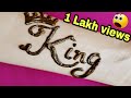 King Mehndi tattoo || Stylish tattoo mehndi design || How to make king mehndi tattoo