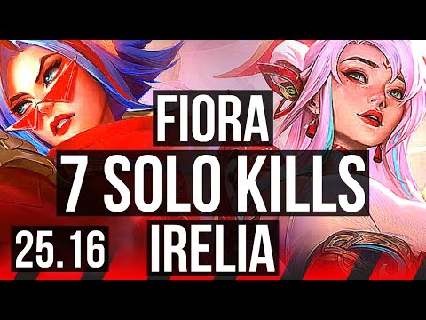 FIORA vs IRELIA (TOP) | 7 solo kills, Dominating | KR Diamond | 25.16