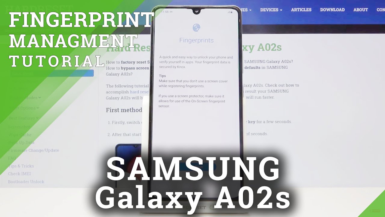 How to Add Fingerprint in SAMSUNG Galaxy A02s – Set Up Screen Lock Method