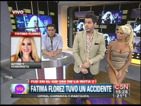 C5N - VIVA LA TARDE: Fatima Florez had an accident on Route 2