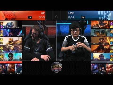 H2K vs G2 Game 2 Highlights - H2K vs G2 ESPORTS EU LCS Week 3 Summer 2016