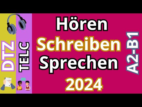DTZ TELC  A2-B1 Hören, Schreiben & Sprechen Modelltest 2024