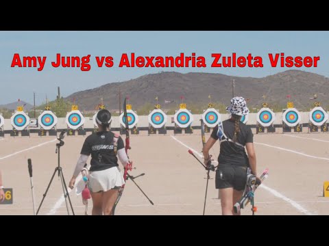 Amy Jung vs Alexandria Zuleta Visser One Arrow Shoot Off Arizona Cup 2021 | Olympic Recurve