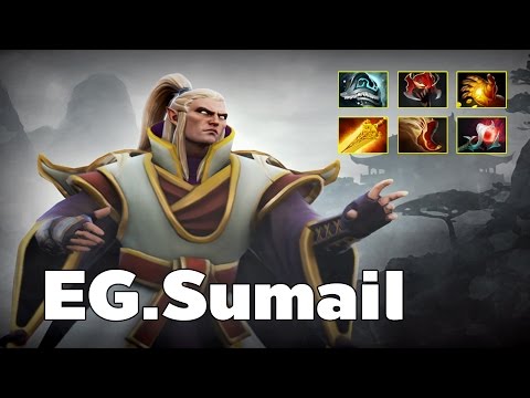 [Dota2] EG Sumail Pro Invoker Mid Ranked MMR Game [ Sumail Gameplay ]