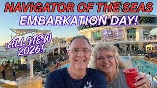 Navigator of the Seas Embarkation Day! Boarding! Food! Fun! Excitement! Sail Away! Ship Tour & More!