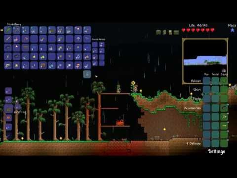 Eye of Cthulhu first night success - Terraria speed challenge