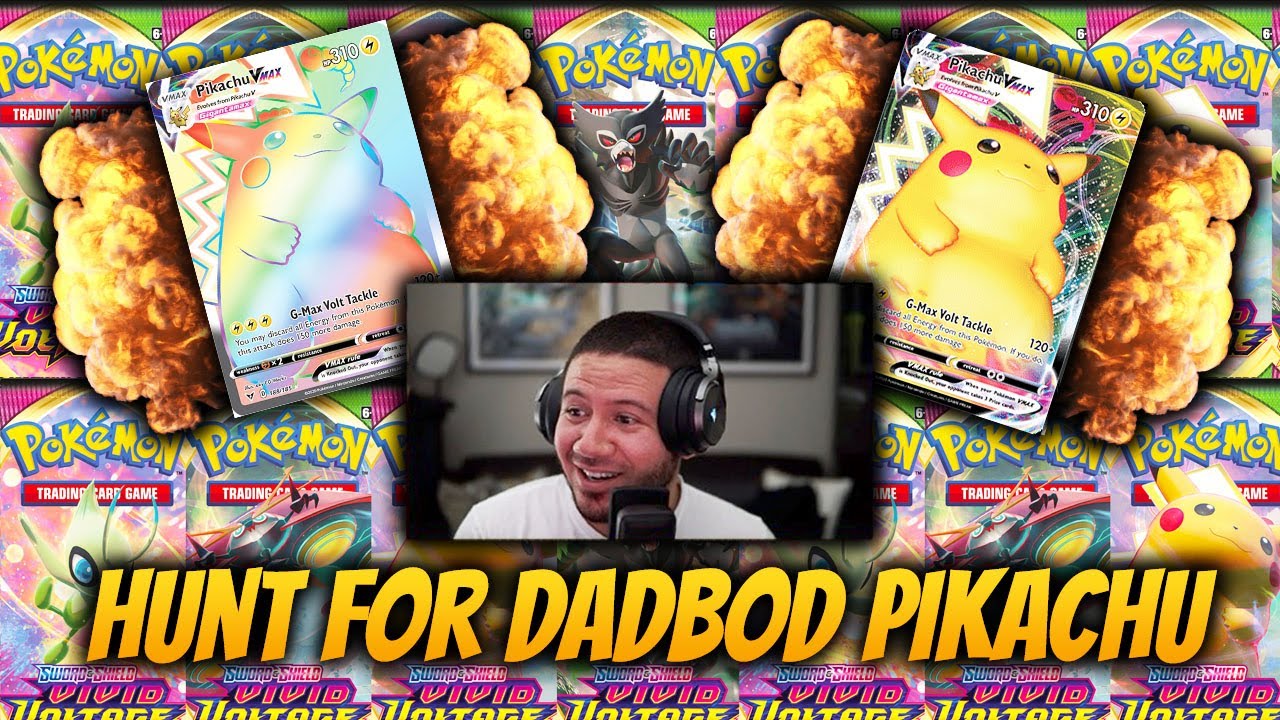 Pokemon TCG Vivid Voltage RAINBOW PIKACHU VMAX Secret Rare Pull!