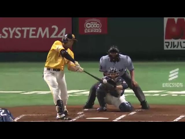 【1回裏】変化球狙い打ち!! ホークス・柳田の17号ソロで先制!! 2015/7/2 H-L