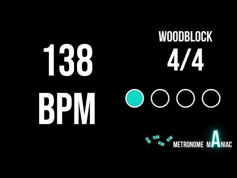 Metronome 138 BPM 4/4 - Woodblock