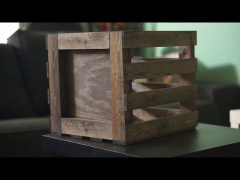 DIY Rustic Record Storage Crates