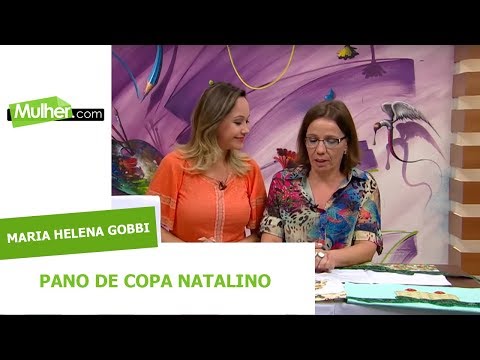 Pano de copa com tema Natal - Maria Helena Gobbi - 25/09/2015