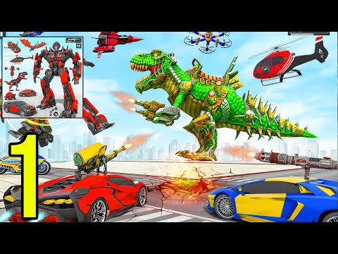 Dino Robot Car Transform Games - Gameplay Walkthrough Part 1 (iOS, Android)