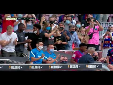 Ansu Fati Scores on his Return || Barcelona 3-0 Levante