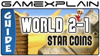 New Super Mario Bros. U - Layer Cake Desert-1: Stone-Eye Zone Star Coins Guide & Walkthrough
