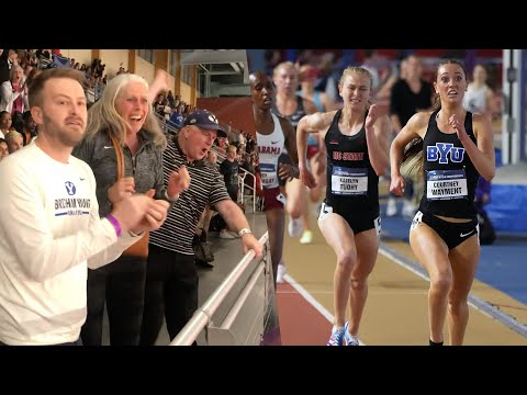 Courtney Wayment's Family During Final Lap Of NCAA 5K