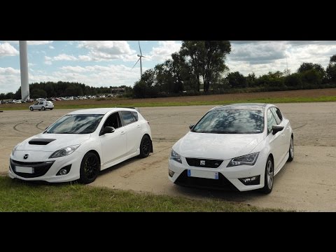 Seat Leon FR 180 vs Mazda 3 MPS +300 Run 2 Standing Start