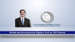 preview picture of video 'Brinda servicios gratuitos Registro Civil en CRIT Sonora. 17-10-2014'