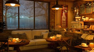 Cozy Coffee Shop 4K ☕ Smooth Jazz Music to Relax/Study/Work to
