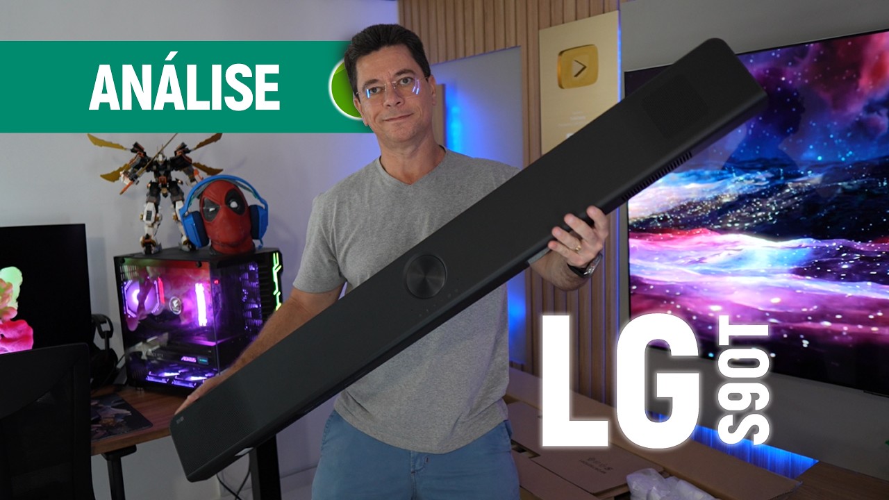 Miniatura da avaliação em vídeo de Set x2 LG Soundbar S70TY 400W RMS Dolby Atmos