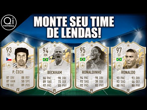 ESCOLHA AS CARTAS SURPRESAS E MONTE SEU TIME DE LENDAS | Qi FOOTBALL