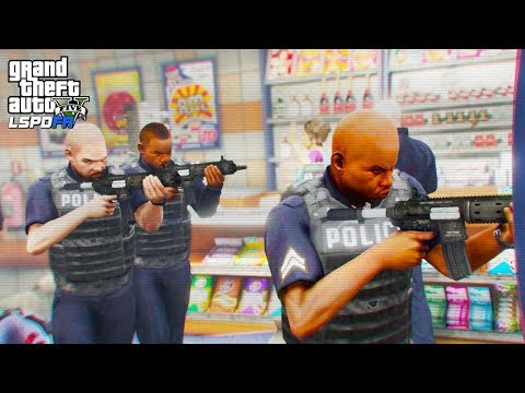 GTA 5 Police Mod - LSPDFR #243 - Gas Station Robbery