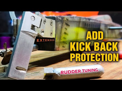 Fast Electric RC Boat Rudder DIY Kick Up Protection - RC Boat UnderSteer