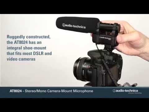 Audio-Technica AT8024 Stereo/Mono Microphone With Integrated Camera Shoe Mount