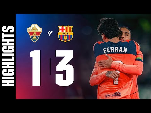 Watch Barcelona vs Elche match highlights #viscabarca #laliga #matchday 