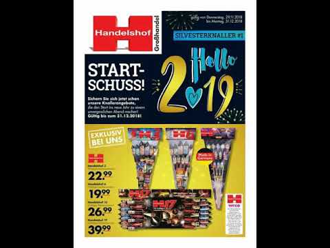 Silvester 2018 / 2019 Prospekt Werbung Feuerwerk Handelshof