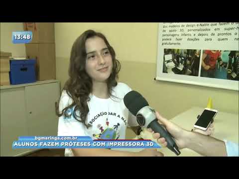 Alunos fazem próteses com impressora 3D em escola pública no PR - Projeto Dar a Mão