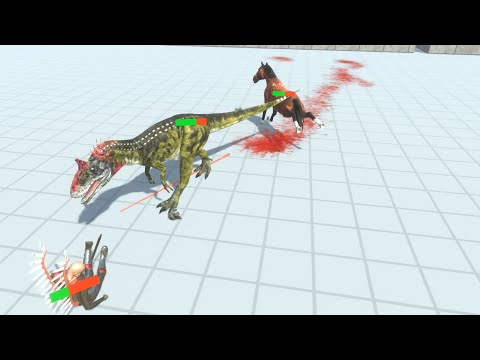 Ancient human VS CARNIVORE DINOSAURS || Animal Revolt Battle Simulator