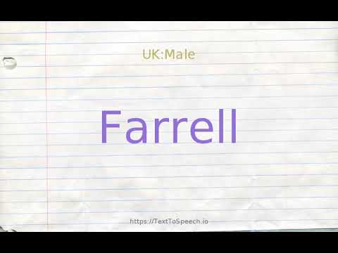 How to pronounce farrell