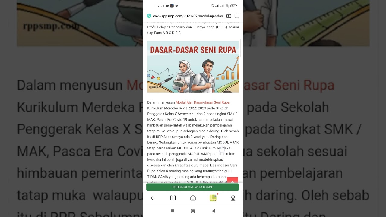 Modul Ajar Dasar-dasar Seni Rupa Kurikulum Merdeka Kelas X Fase E Semester 1 dan 2