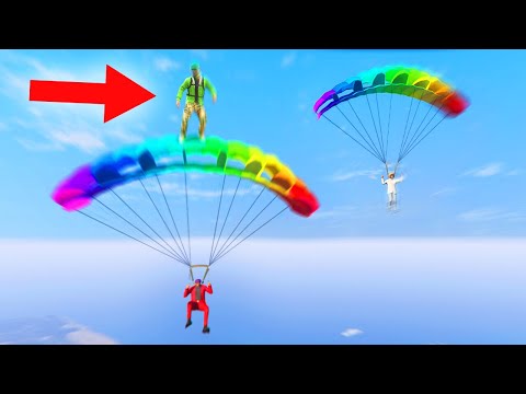 99% IMPOSSIBLE PARACHUTE SURFING! (GTA 5 Funny Moments)