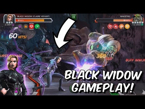 Black Widow Claire Voyant Rank Up & Gameplay! - Marvel Contest of Champions
