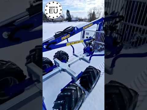 Metsatõstuk Forstman BLUE FM 40/ haagis FT30.  #metsatõstuk #rückewagen #metsäkärry