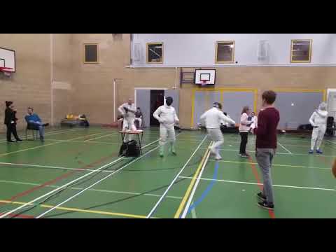 Alex Zaretsky at London region fencing competition Jan 2019 Silver medal